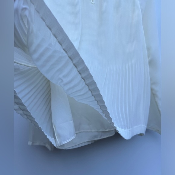 Ted Baker Lovina Bejeweled Accordion Pleated Long Sleeve Blouse Size 3 (US 8) - Picture 13 of 16